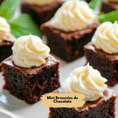 Muestra de recetas de mini brownies